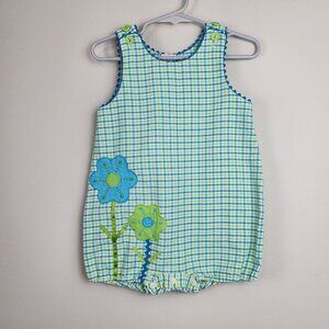 Monday's Child baby romper bubble sz 18   months flower applique ruffles